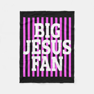 Manta Polar Gran fan de Jesús a rayas Gran fan de Jesús Preppy