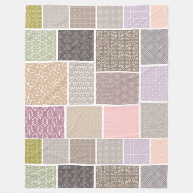 Manta Polar Gran Funda de diseño múltiple de mosaico (Anverso)