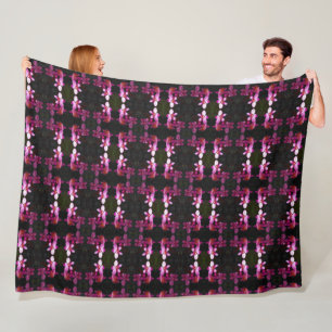 Manta Polar Gran Funda de la Flota Orquídeas Púrpura/Negro