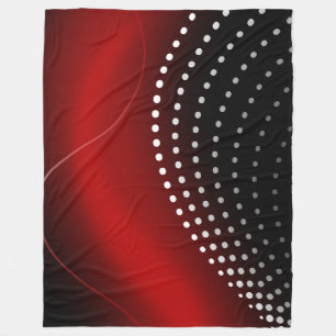 Manta Polar Gran Funda, moderna, abstracta, roja, negra