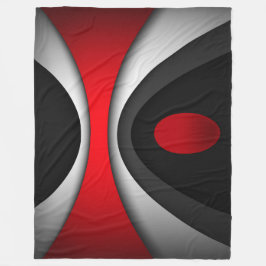 Manta Polar Gran Funda, moderna, abstracta, roja, negra