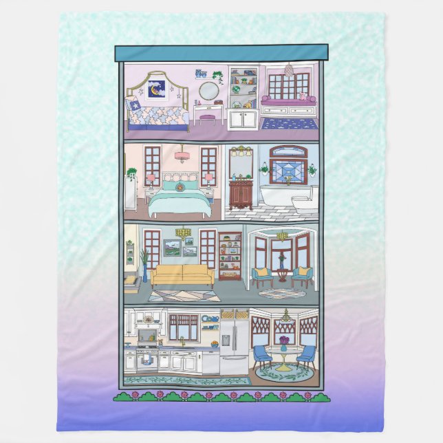 Manta Polar Gran Funda para Dollhouse (Anverso)