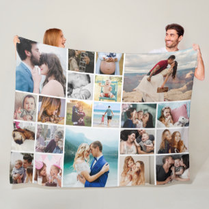 Manta Polar Gran funda personalizada de 21 Collages de fotos