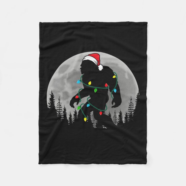 Manta Polar Gran pie de árbol de navidad Santa enciende divert (Anverso)