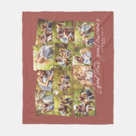 Manta Polar Gran recuerdos terracota familia de collage de fot