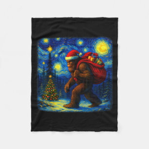 Manta Polar Gran Santa Navidad Estrella Noche Sasquatch Furgon