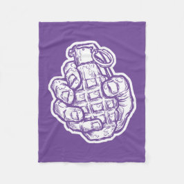 Manta Polar Granada De Mano Al Estilo De Los Comics