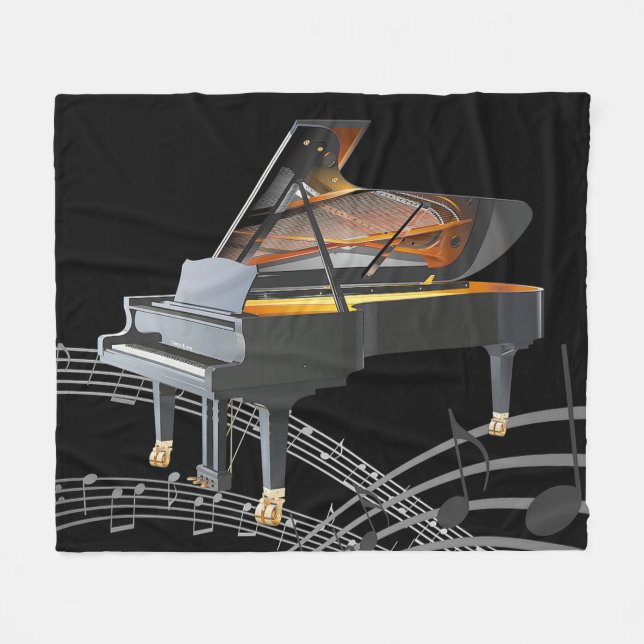 Manta Polar Grand Piano Fleece Blanket (Frente (Horizontal))