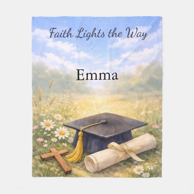 Manta Polar Granddaughter Graduation Personalized Christian  (Anverso)