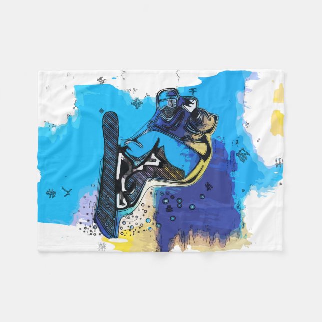 Manta Polar ¡Grandes saltos de aire! - Snowboard Fool Fleece B (Frente (Horizontal))