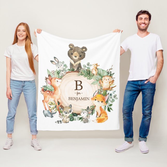 Manta Polar Grandeza tropical Woodland Animales Nusery para be (In situ)