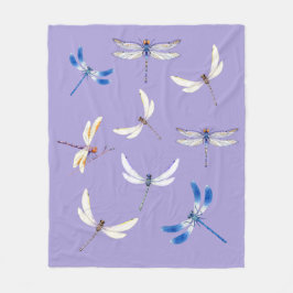 Manta Polar Grandiosas libélulas en vuelo sobre morado dudoso