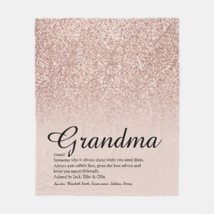 Manta Polar Grandma Definition Script Rose Gold Brillante