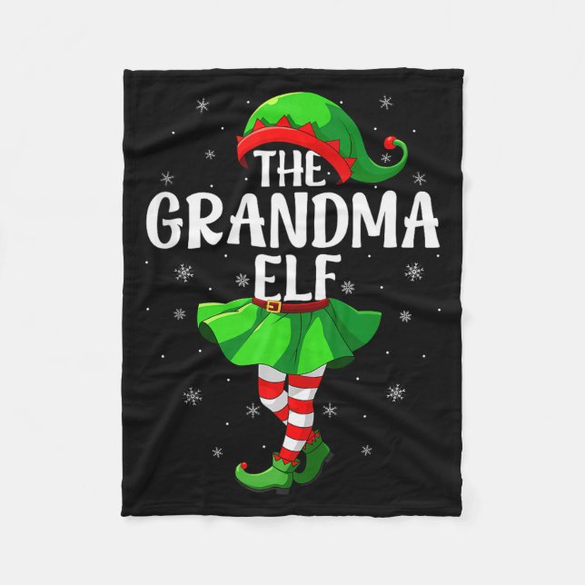 Manta Polar Grandma Elf Christmas Girls Women Elf Squad Xmas F (Anverso)