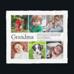 Manta Polar Grandma Granny Definition Photo Collage<br><div class="desc">Personalize for your special Grandma,  Grandmother,  Granny,  Nan,  Nanny or Abuela to create a unique gift for birthdays,  Christmas,  mother's day or any day you want to show how much she means to you. A perfect way to show her how amazing she is every day. Designed by Thisisnotme©</div>