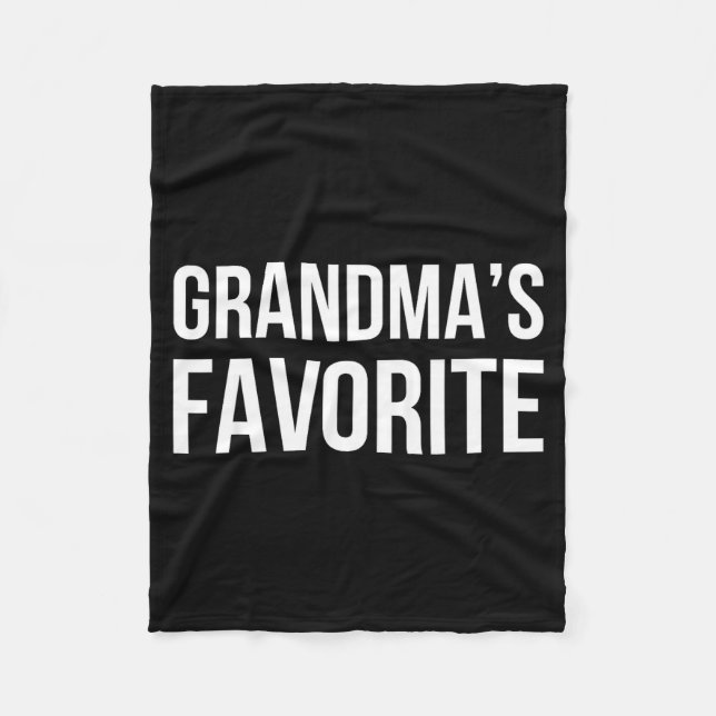 Manta Polar Grandma's Favorite Family Baby Granhild Quote  (Anverso)