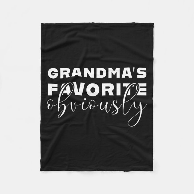 Manta Polar Grandma's Favorite T, Grandson Or Granddaughter  (Anverso)