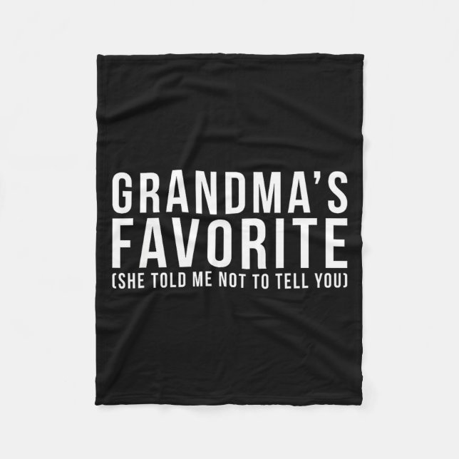Manta Polar Grandma's Favorite T, Grandson Or Granddaughter  (Anverso)