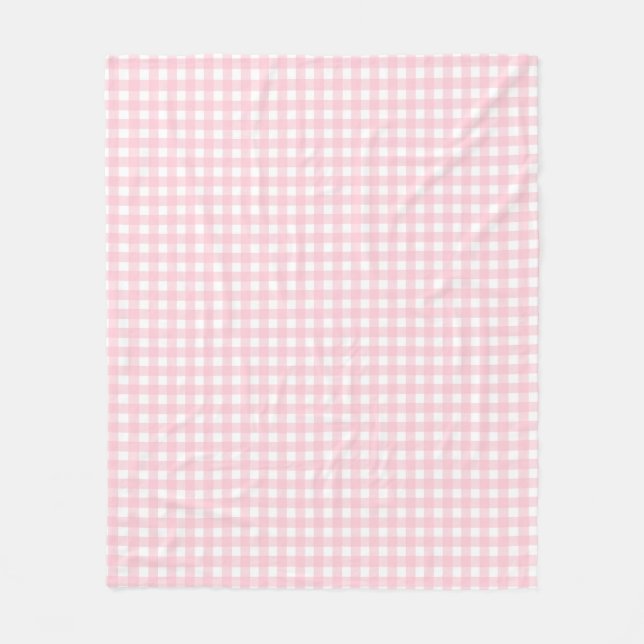 Manta Polar Grandmillennial Pink Plaid Gingham (Anverso)