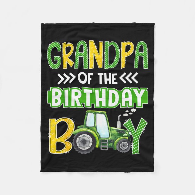 Manta Polar Grandpa Of The Birthday Boy Tractors Farm Trucks F (Anverso)