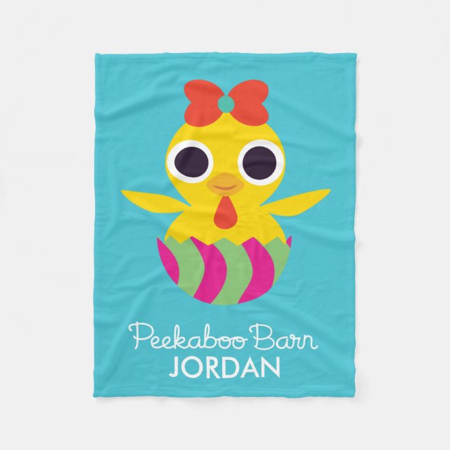 Manta Polar Granero Pascua el | Bayla del Peekaboo el polluelo (Anverso)