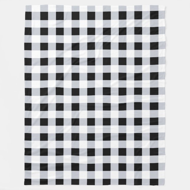 Manta Polar Granja de control de manchas de búfalo en blanco y (Anverso)