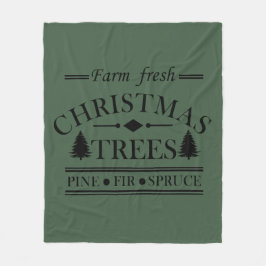 Manta Polar Granja fresca Árboles de navidad
