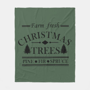 Manta Polar Granja fresca Árboles de navidad