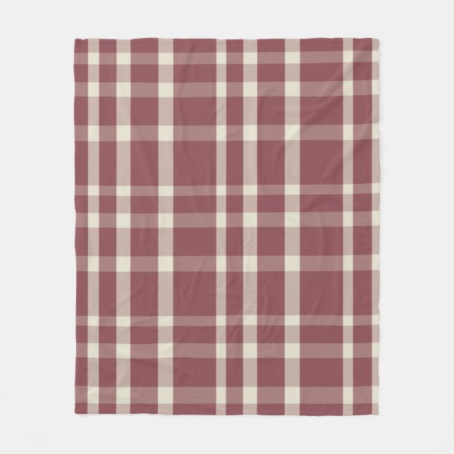 Manta Polar Granja Red Cream Plaid (Anverso)