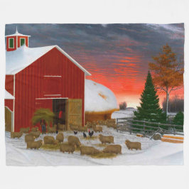 Manta Polar Granja Vida Corral en Invierno Horatio Shaw 1885