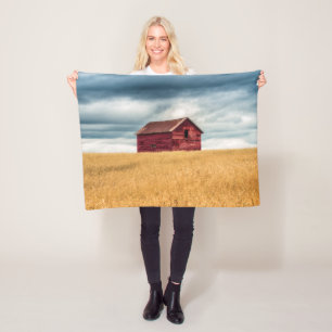 Manta Polar Granjas   Antiguo granero rojo