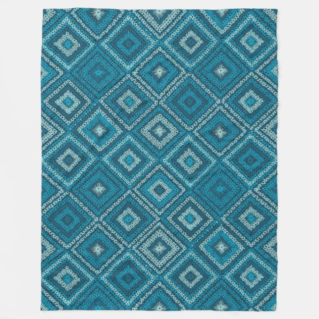 Manta Polar Granny Squares Fleece Blanket (Anverso)