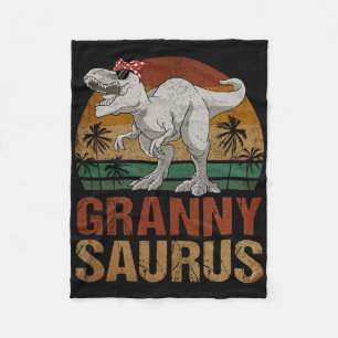 Manta Polar Grannysauro T Rex Dinosaurio Granny Saurus Retro M