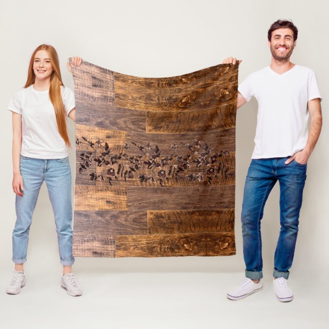 Manta Polar Grano Rustic Wood con problemas, rosas de países (In situ)