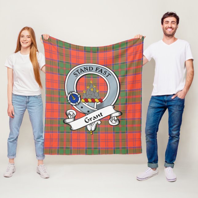 Manta Polar Grant Ancian Clan Badge Tartan Plaid (In situ)