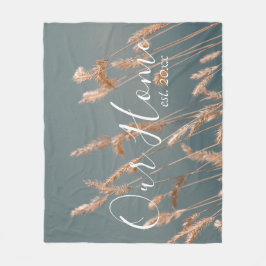 Manta Polar Grasa Dorada Personalizada En Lago Azul Turquesa