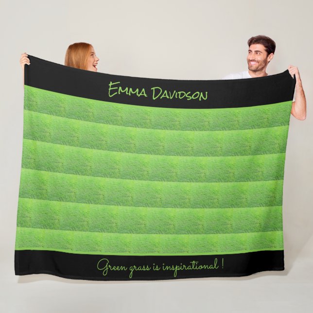 Manta Polar Grasa verde, elegante y elegante (In situ)