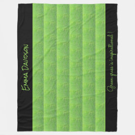 Manta Polar Grasa verde, elegante y elegante