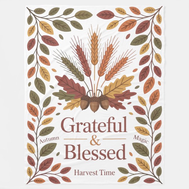 Manta Polar Grateful & blessed stylish Blanket New Home (Anverso)