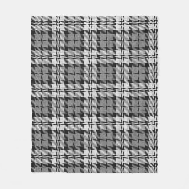 Manta Polar Gray Blackwatch Tartan Plaid Design (Anverso)