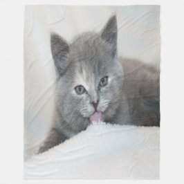 Manta Polar Gray Kitten Liceo Nieve