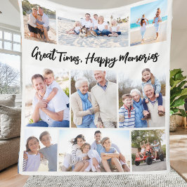 Manta Polar Great Times Happy Memories Photo Collage Keepsake