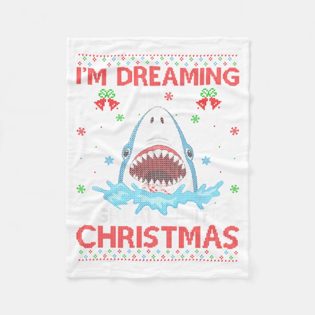 Manta Polar Great White Shark Ugly Xmas Sweater Shark Fishing  (Anverso)