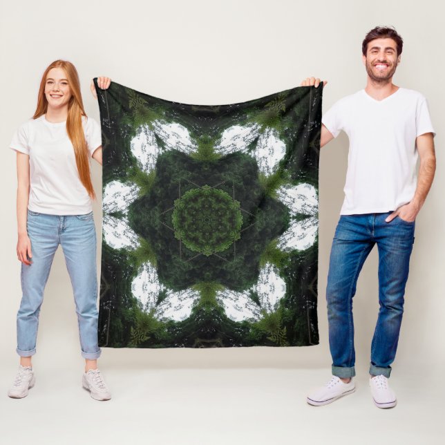 MANTA POLAR GREEN ABSTRACT DRAWING. SAMER BRASIL 1 (In situ)