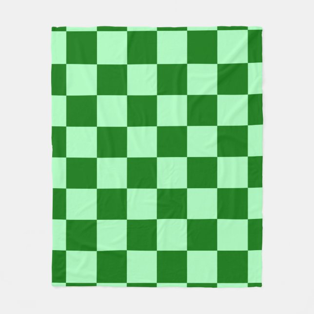 Manta Polar Green Checkered Square Seamless Pattern  (Anverso)