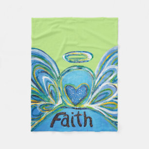 Manta Polar Green Faith Guardian Angel Chemo Blanket