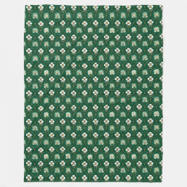 Manta Polar Green Floral Lattice Pattern