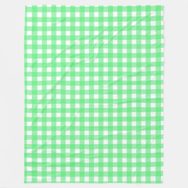 Manta Polar Green gingham (Anverso)