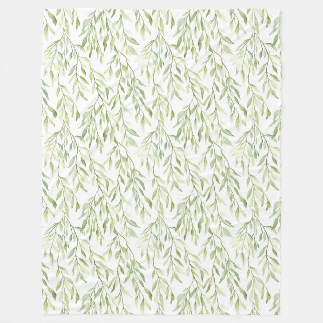 Manta Polar Green Leaves (Anverso)