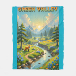 Manta Polar Green Valley Fleece Blanket